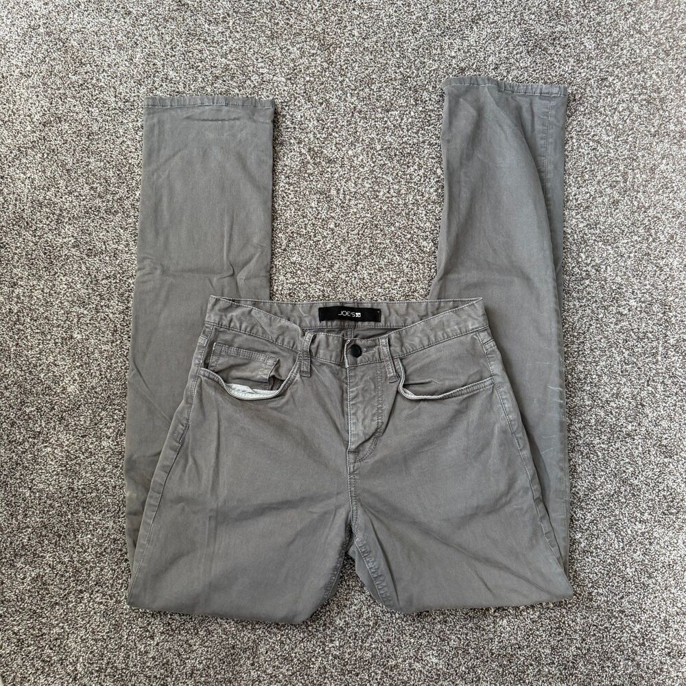 Joe's Jeans Brixton Slim Straight Chino Pants Grey Size 29 Cotton Stretch